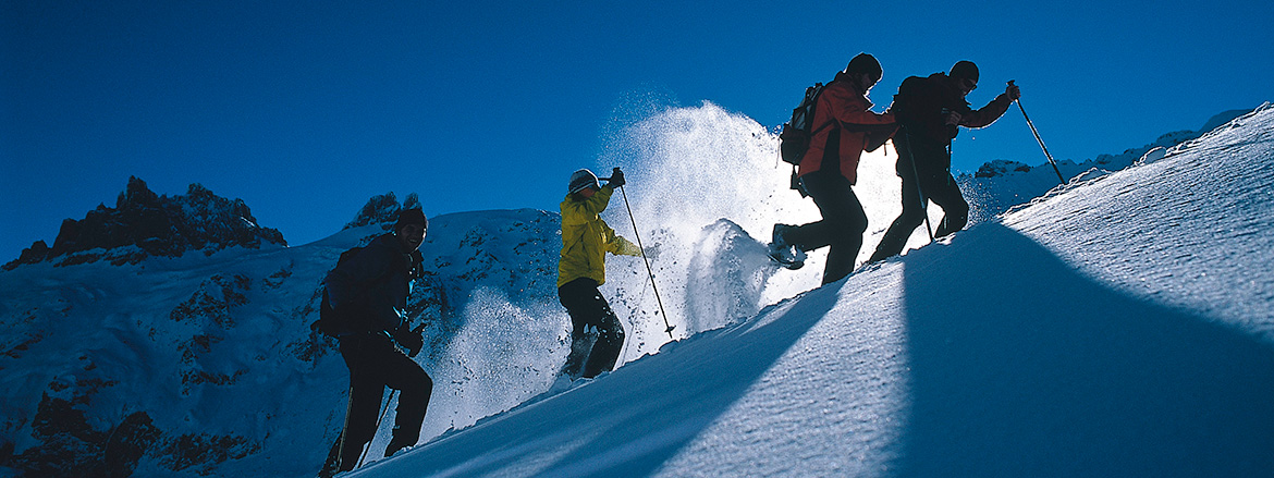 Vollmond Schneeschuh-Tour mit Fondue